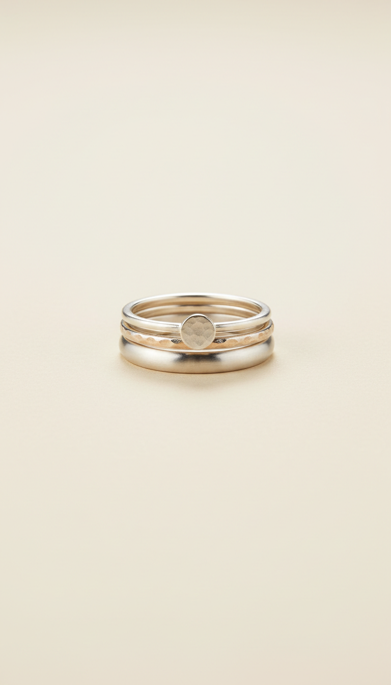 Sterling Silver Minimalist Stacking Rings