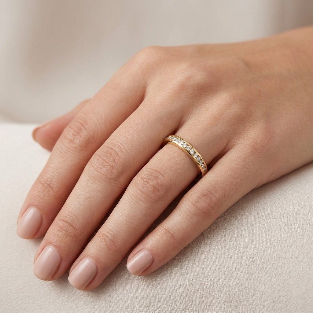 Channel-Set Half Eternity Band