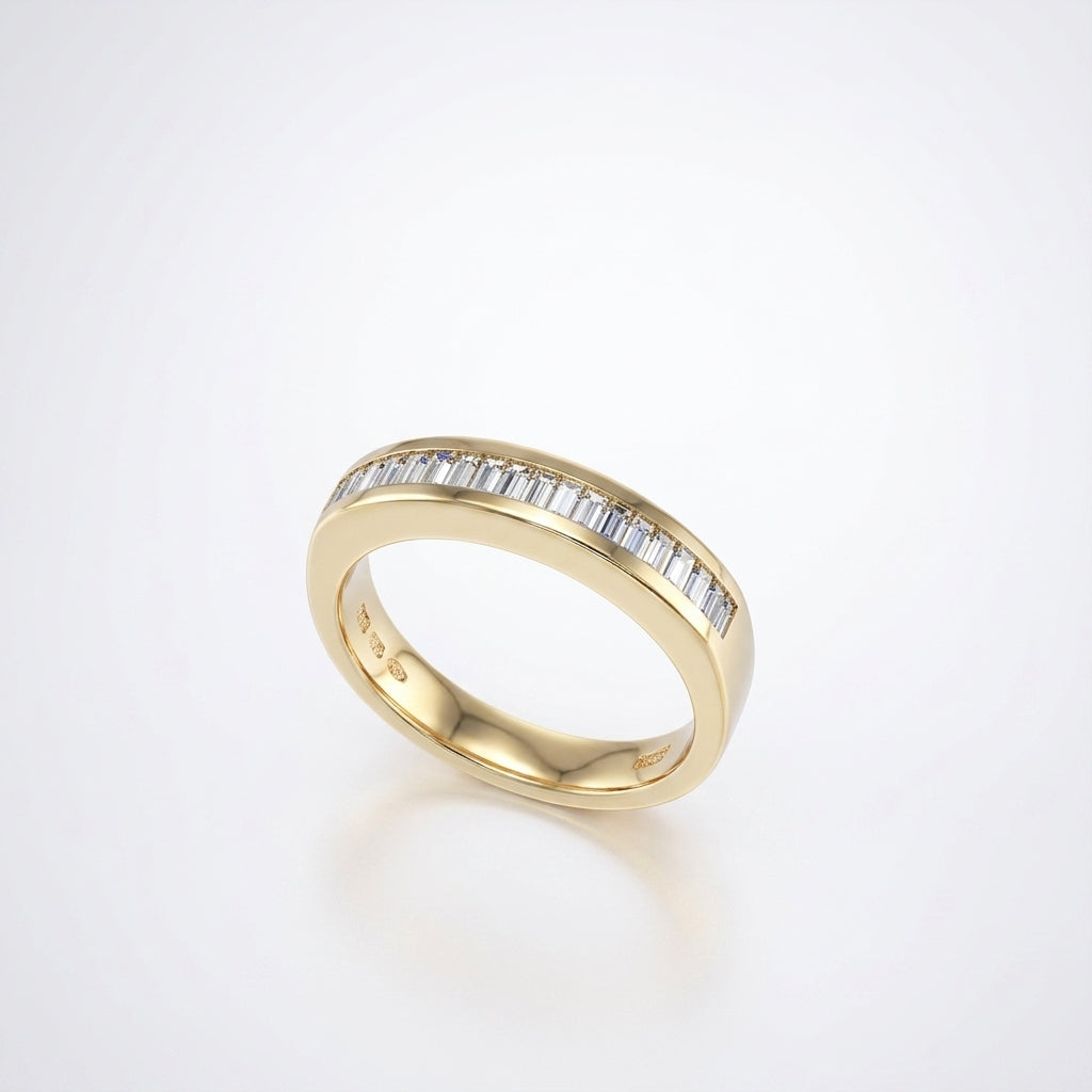 Channel-Set Baguette Diamond Ring