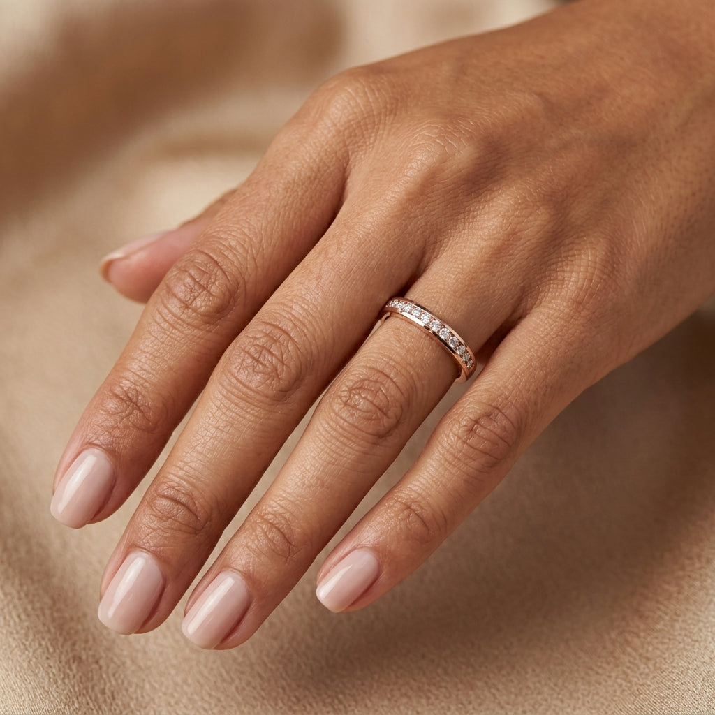 Channel-Set Half Eternity Band