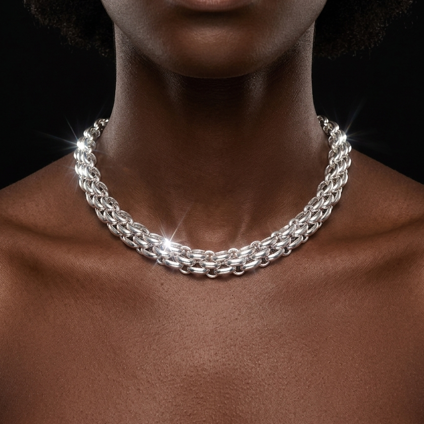 Panther Link Necklace