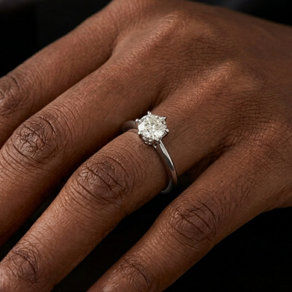 Knife Edge Shank Solitaire