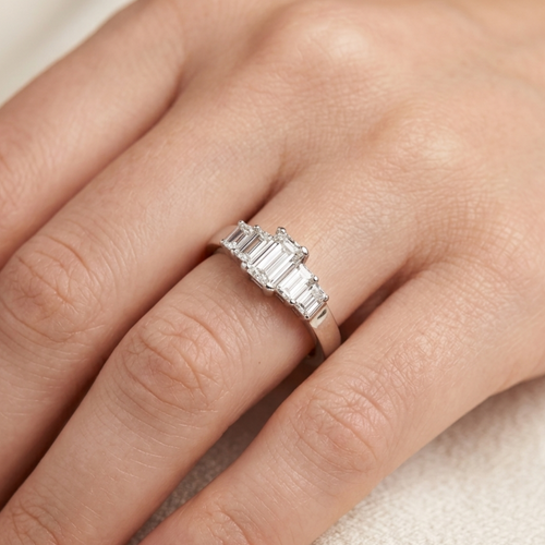 5-Stone Baguette Cut Engagement Ring