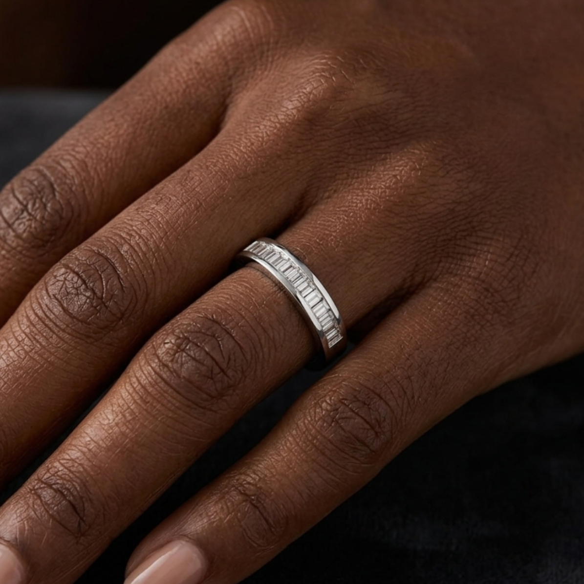 Channel-Set Baguette Diamond Ring