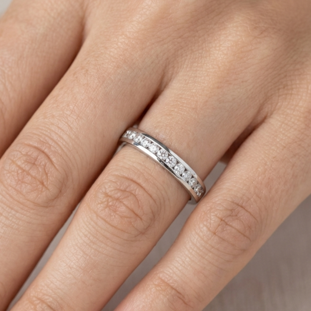 Channel-Set Half Eternity Band