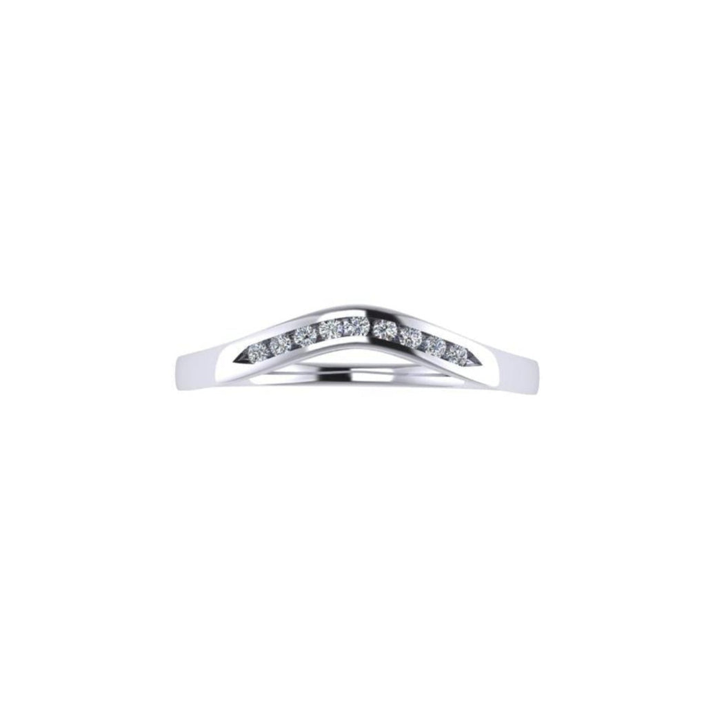 V-Shaped Contour Wedding Band