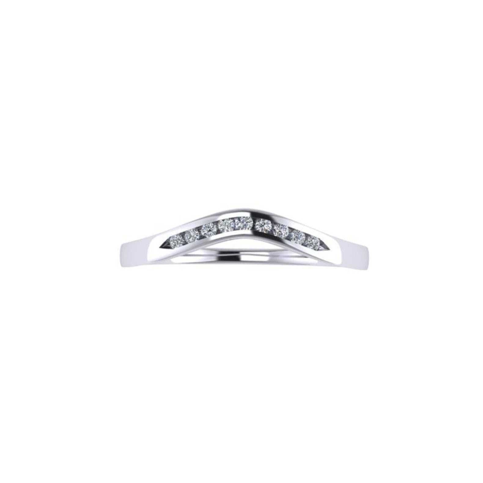 V-Shaped Contour Wedding Band
