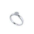 Twist Shank Diamond Cluster Engagement Ring