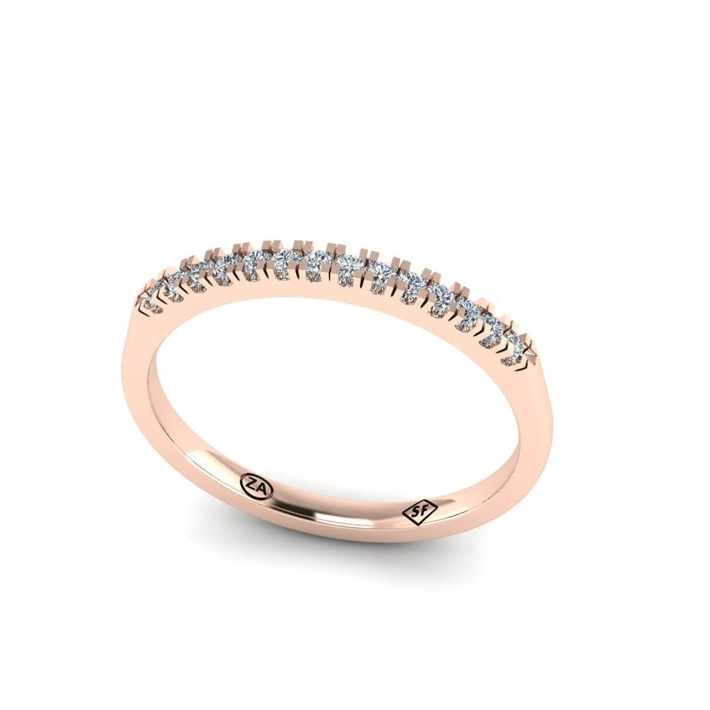 Delicate Half-Eternity Wedding Band --eb --sb