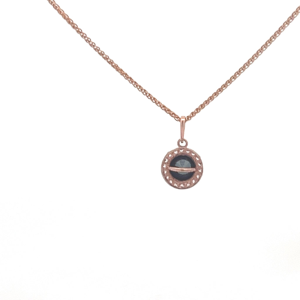 Black Diamond Halo Pendant --dp