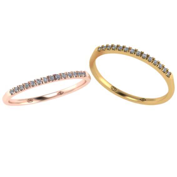 Delicate Half-Eternity Wedding Band --eb --sb