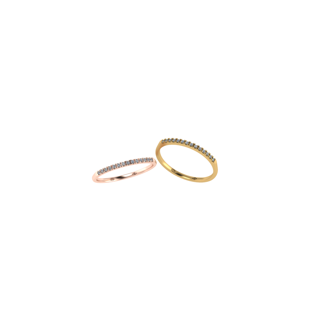 Delicate Half-Eternity Wedding Band --eb --sb