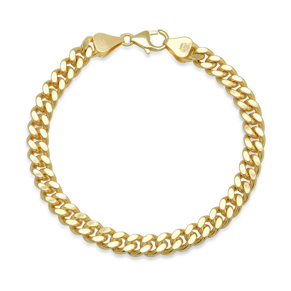 Gold Filled 7mm Baby Curb Bracelet-Sivana Diamonds