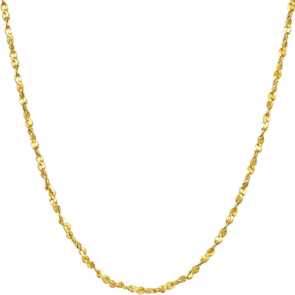 Yellow Gold Twisted Nugget Chain (45cm)-Sivana Diamonds