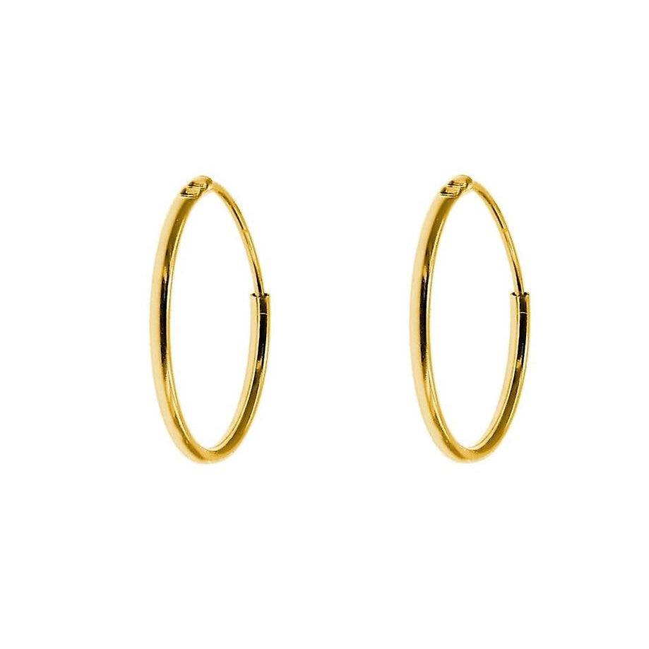 Gold Hinged Sleeper Hoops-Sivana Diamonds