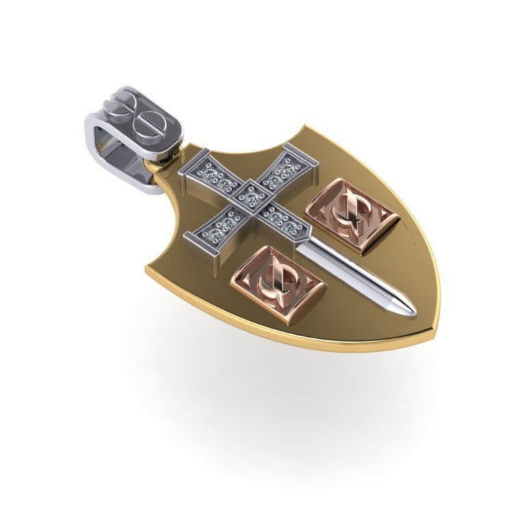 OTZAR Diamond Shield Pendant-Sivana Diamonds