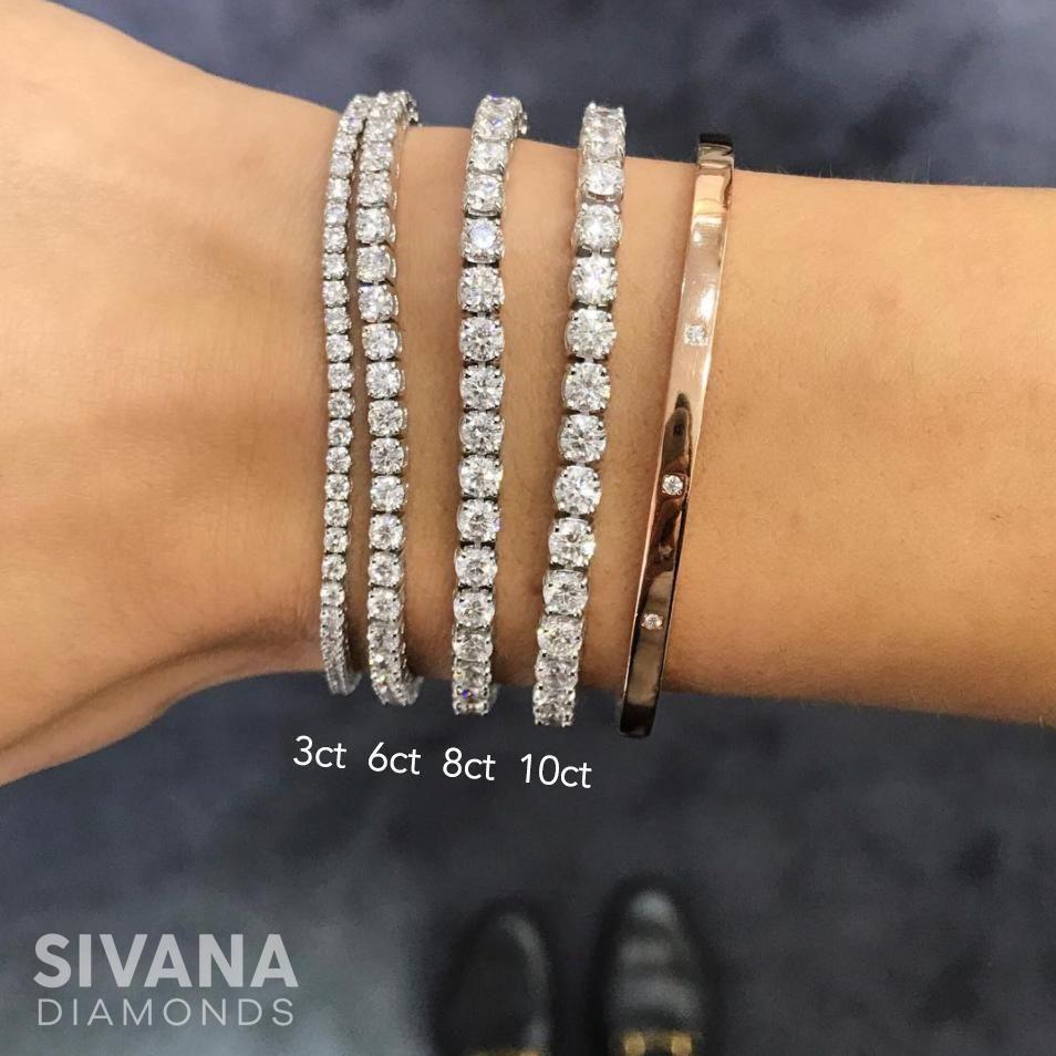 Classic Box Catch Tennis Bracelet-Sivana Diamonds