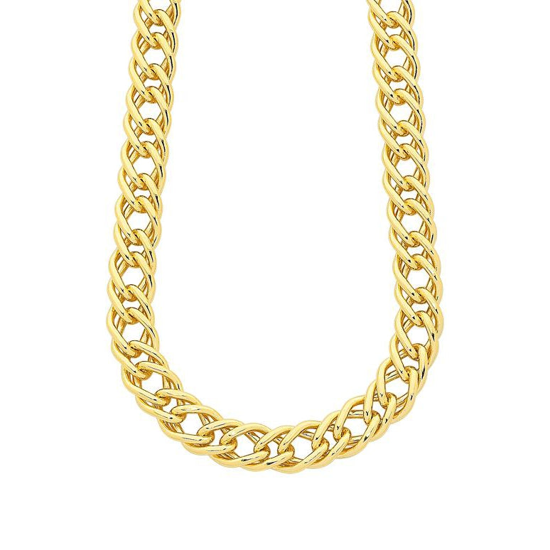 Gold Filled Chunky and Heavy Weight Oval Round Curb Necklace-Sivana Diamonds