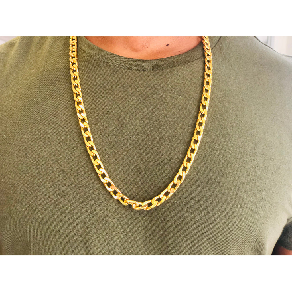 Gold Filled Medium Weight Oval Curb Neck chain-Sivana Diamonds