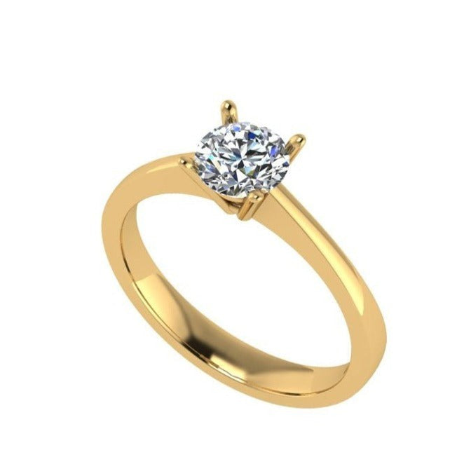 Classic Four Claw Diamond Solitaire Ring (SF 11531)-Sivana Diamonds