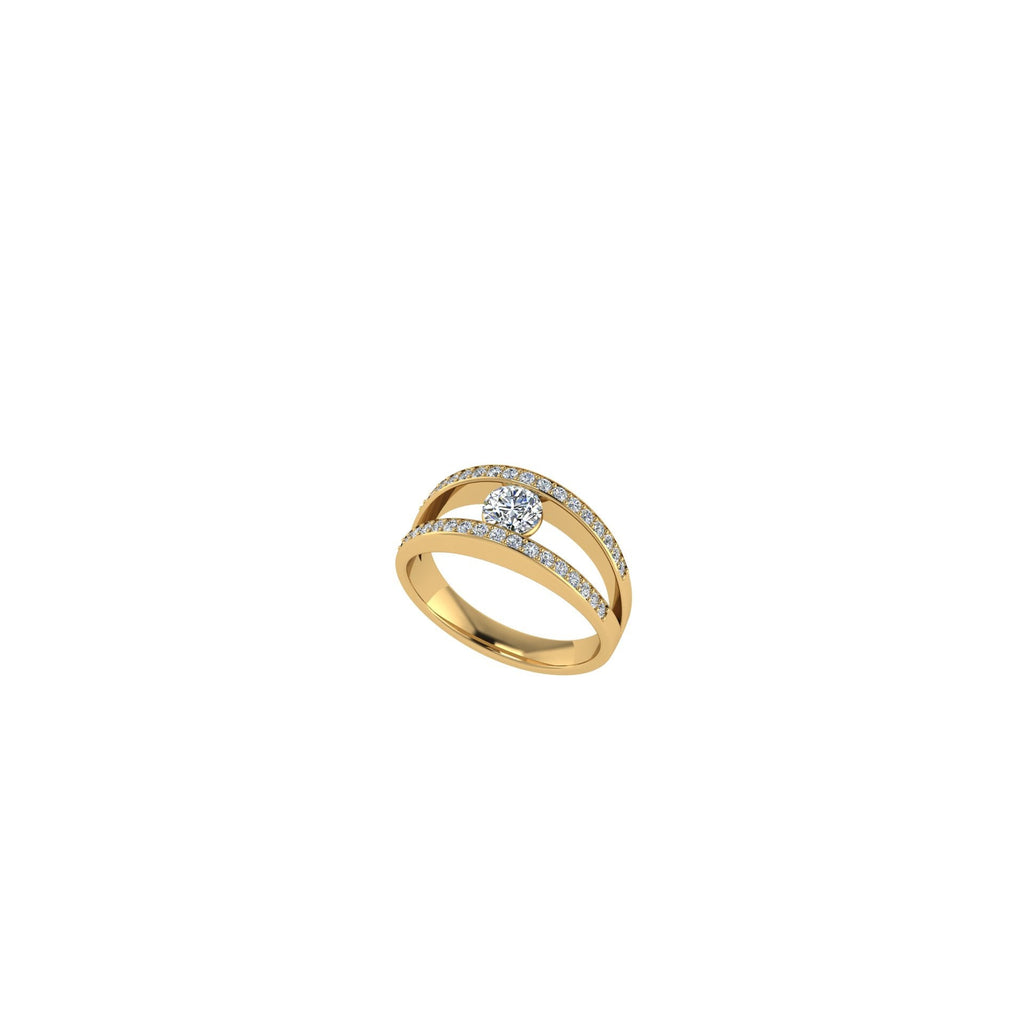 Tension Set Split Shank Diamond Engagement Ring (SF 11736)(HEJ)-Sivana Diamonds