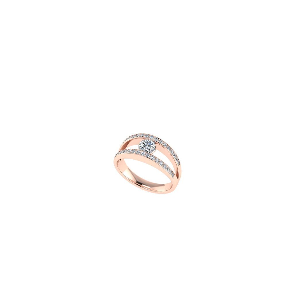 Tension Set Split Shank Diamond Engagement Ring (SF 11736)(HEJ)-Sivana Diamonds