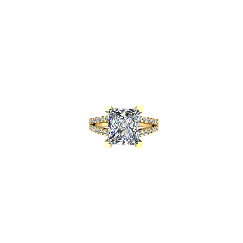 Princess Cut Diamond Engagement Ring (HEJ) (SF 14331)-Sivana Diamonds