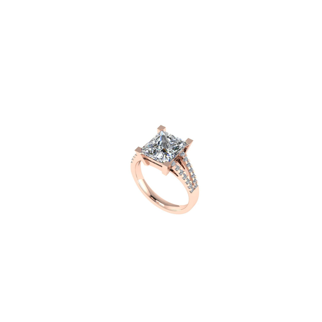 Princess Cut Diamond Engagement Ring (HEJ) (SF 14331)-Sivana Diamonds