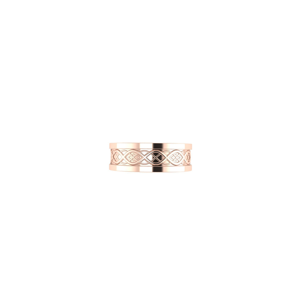 Gold Celtic Designer band available in White , Yellow And Rose Gold-Sivana Diamonds