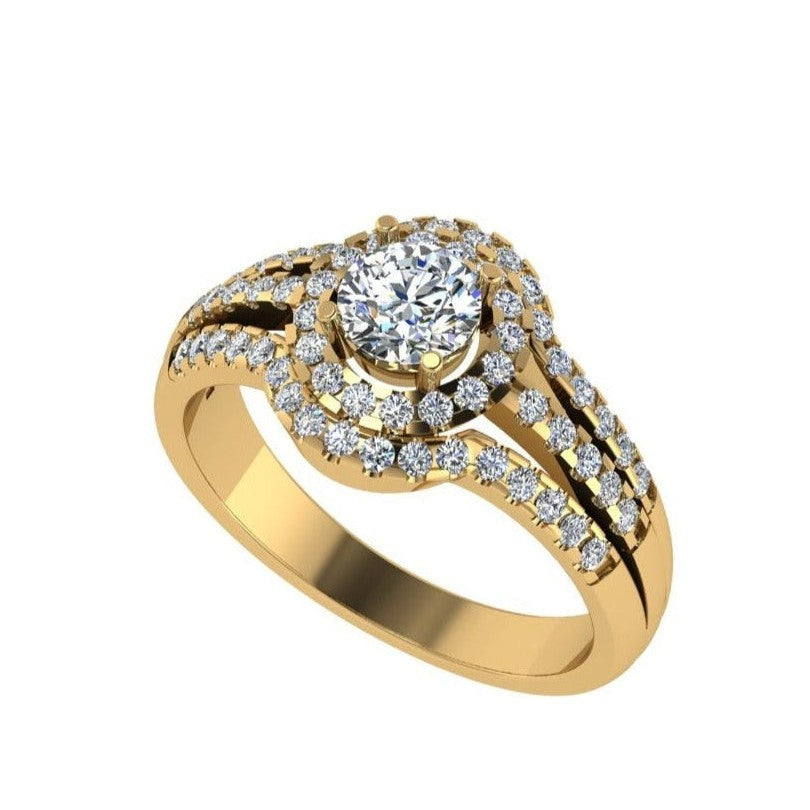 Cluster Halo Engagement Ring (SF 14983)(HEJ)-Sivana Diamonds