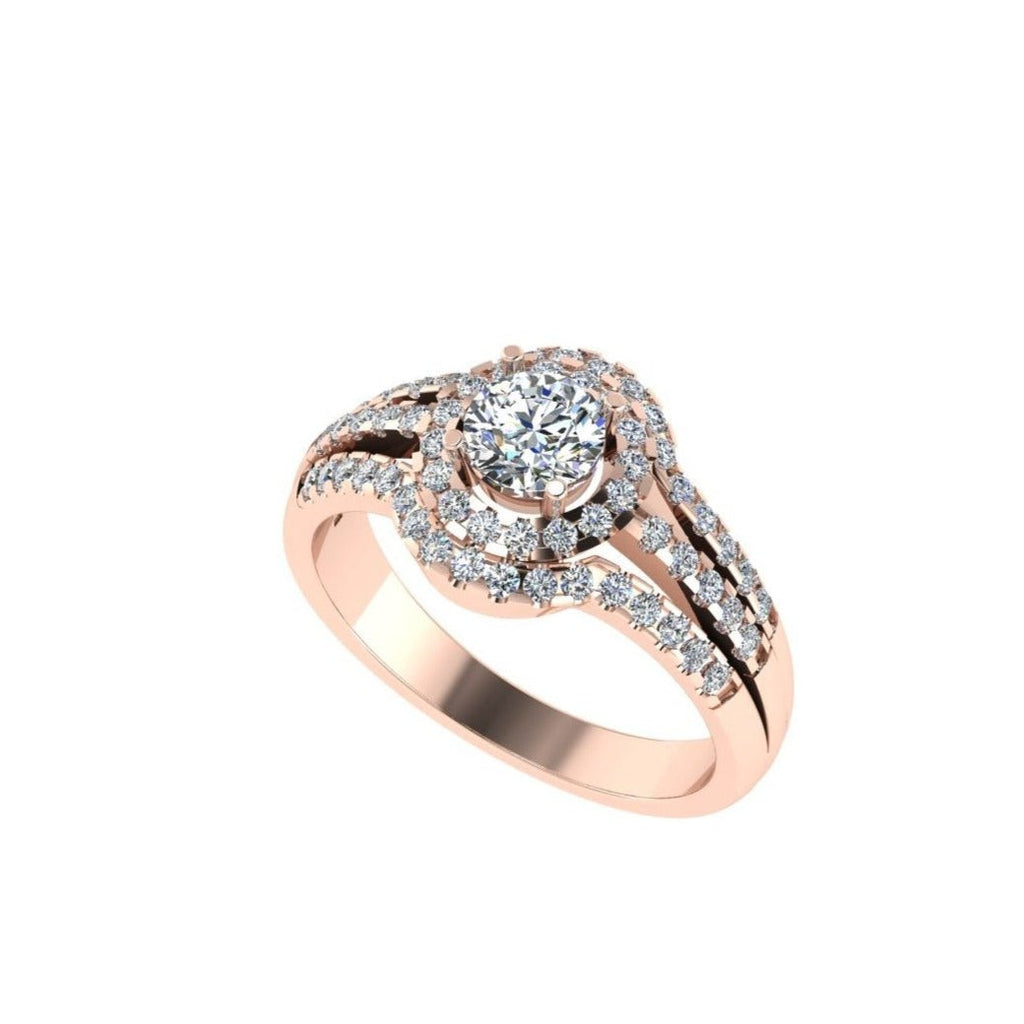 Cluster Halo Engagement Ring (SF 14983)(HEJ)-Sivana Diamonds