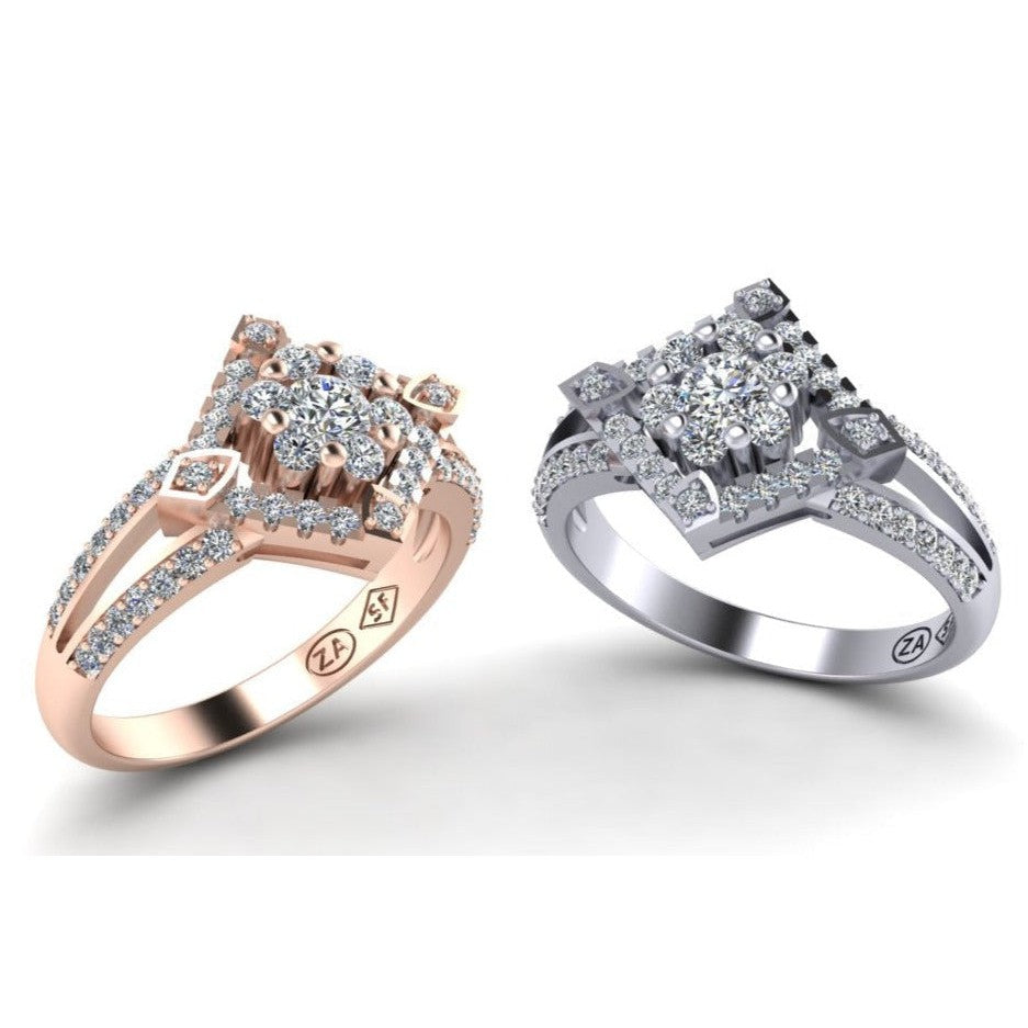 Delicately Detailed Engagement Ring-Sivana Diamonds