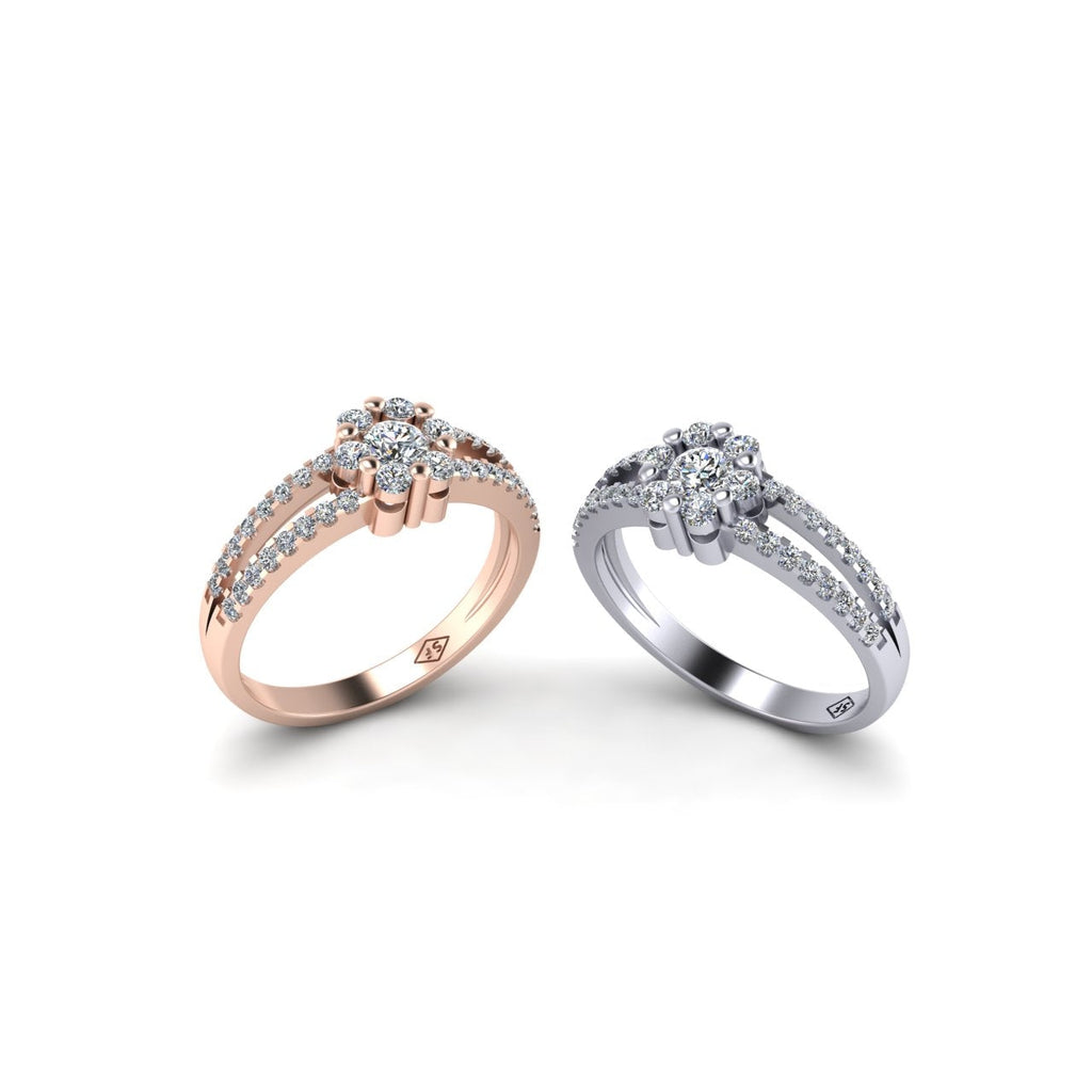 Floral Inspired Engagement ring-Sivana Diamonds
