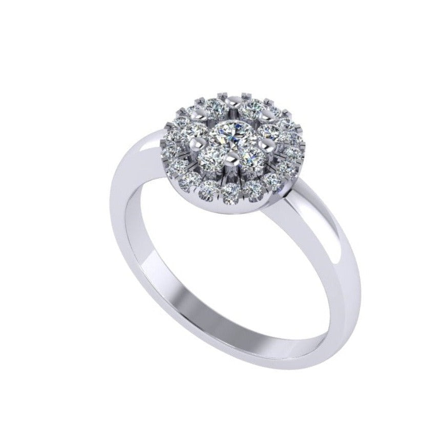 Cluster Engagement Ring - F (SF 15018)-Sivana Diamonds