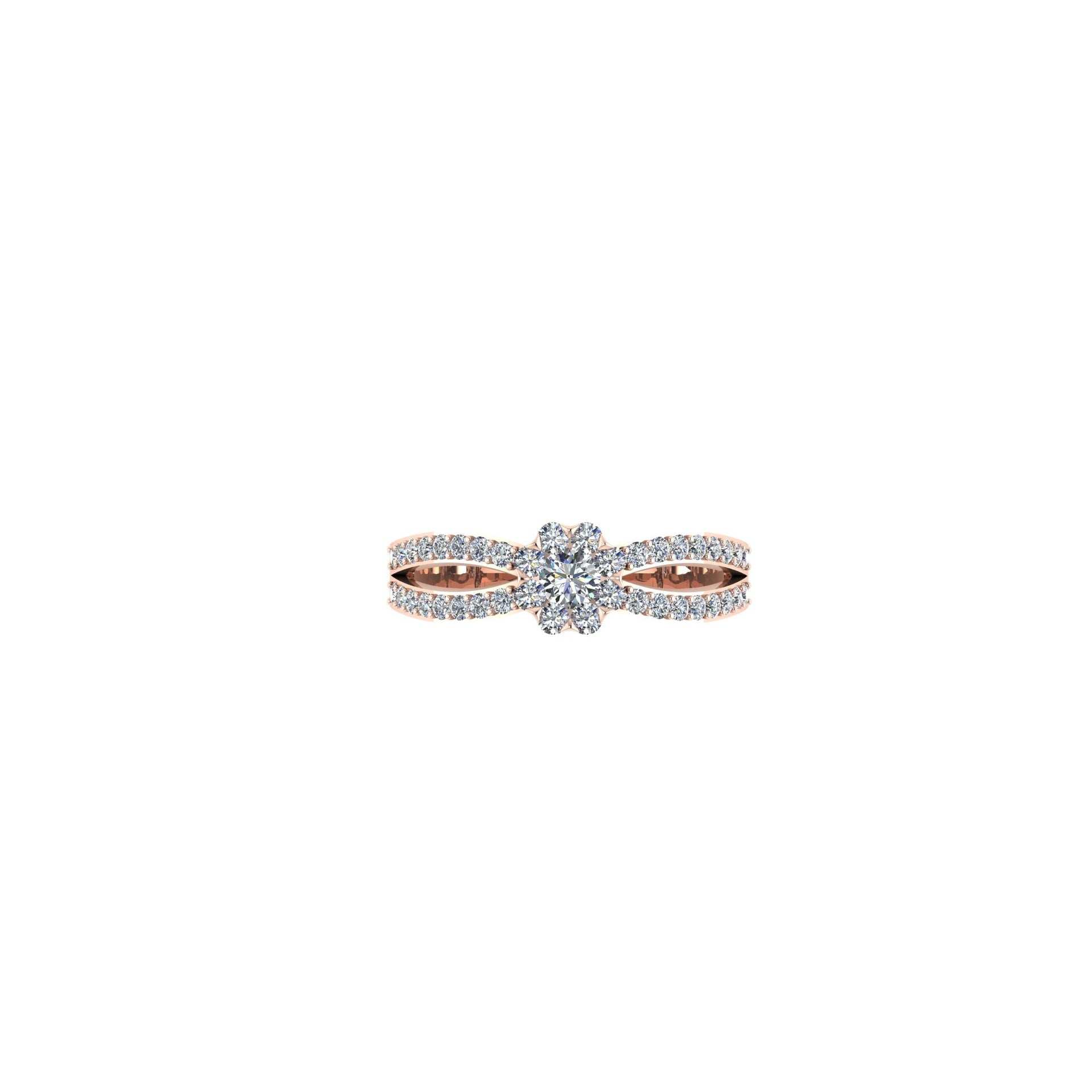 Flower Style Cluster Diamond Dress Ring-Sivana Diamonds