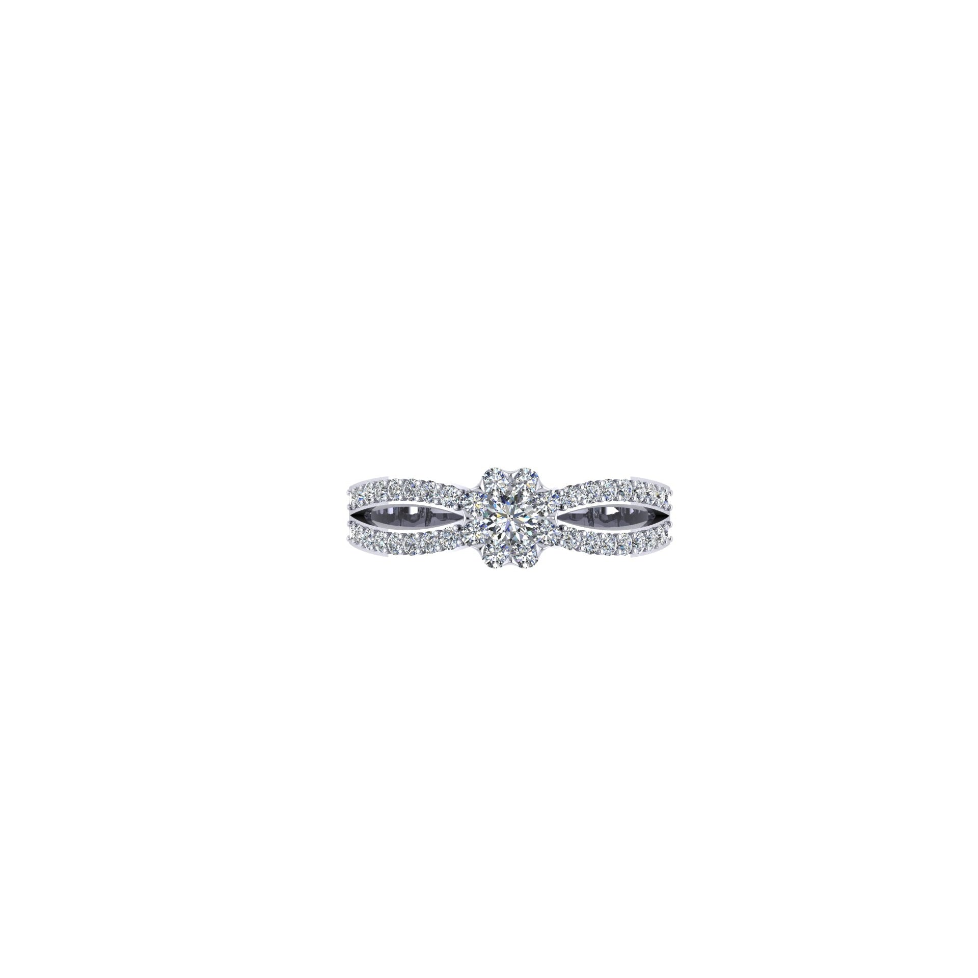 Flower Style Cluster Diamond Dress Ring-Sivana Diamonds