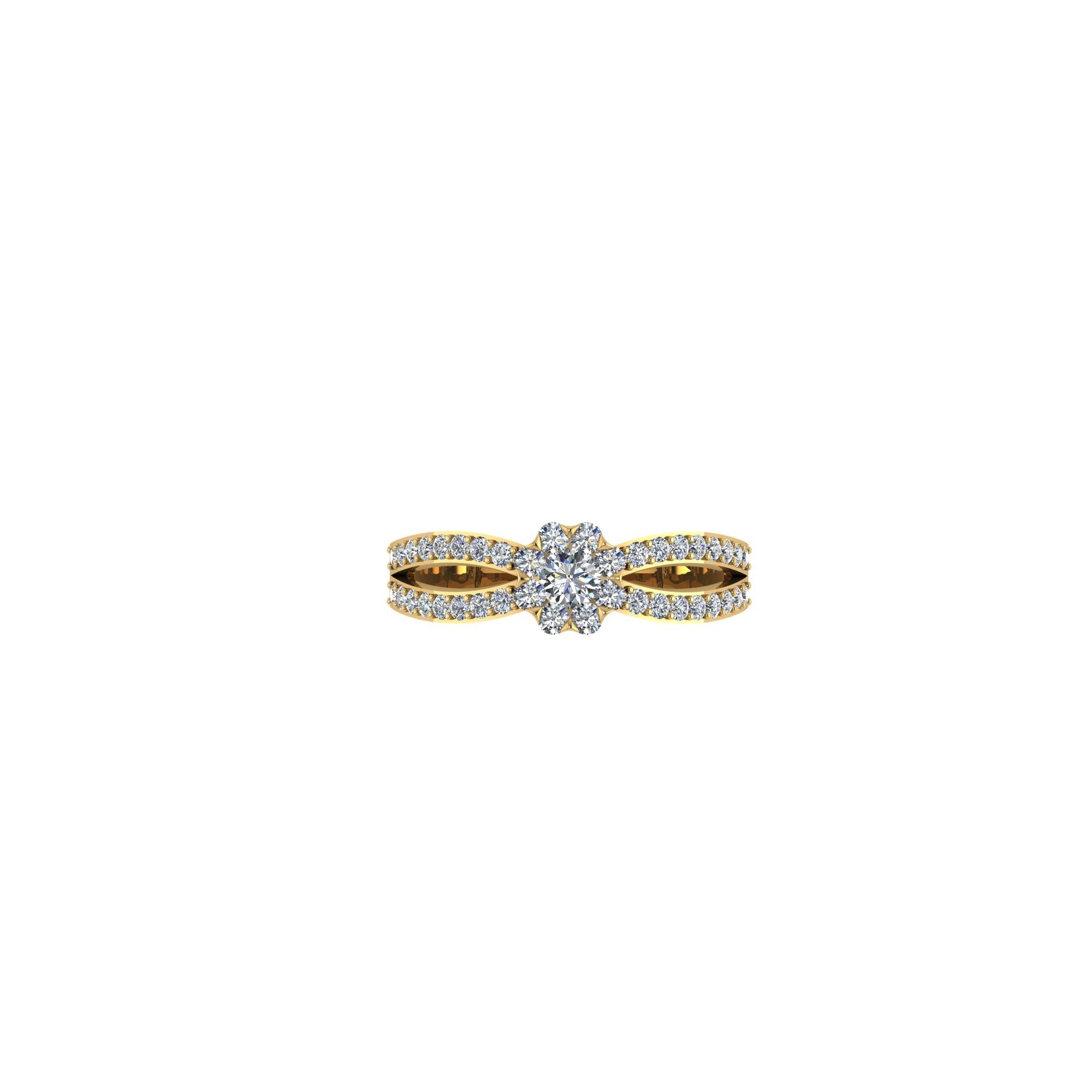 Flower Style Cluster Diamond Dress Ring-Sivana Diamonds
