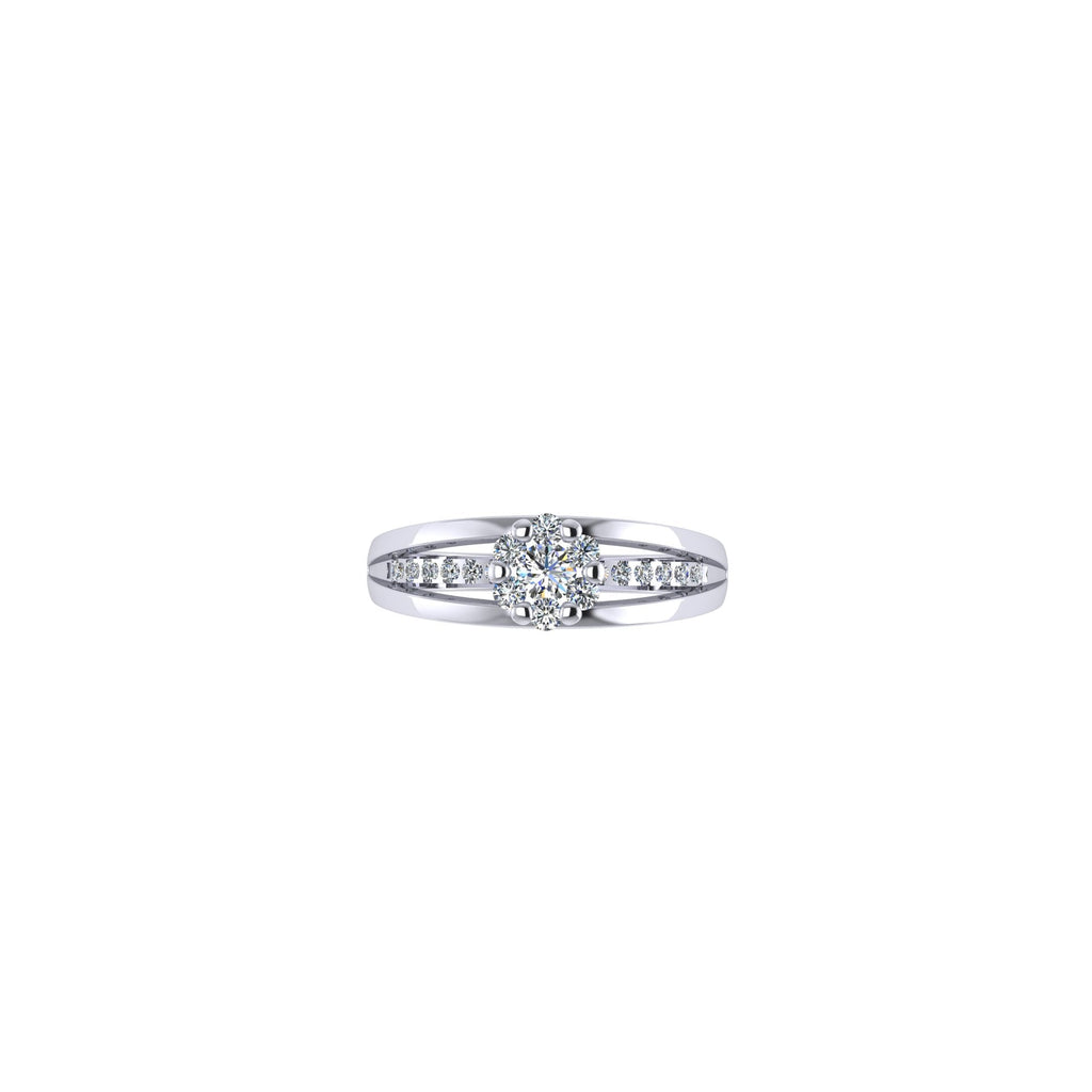 Three-Way Split Shank Engagement Ring - F (SF 15022)-Sivana Diamonds