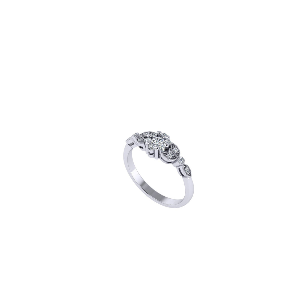 Nature Inspired Cluster Ring - F (SF 15025)-Sivana Diamonds