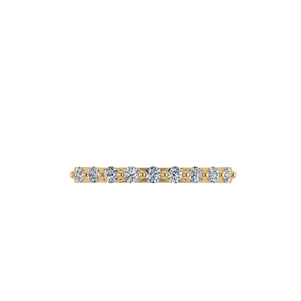 11 STONE ROUND BRILLIANT DIAMOND HALF ETERNITY BAND-Sivana Diamonds