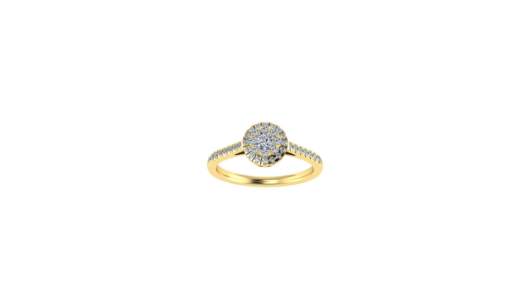 CLUSTER DIAMOND ENGAGEMENT RING-Sivana Diamonds