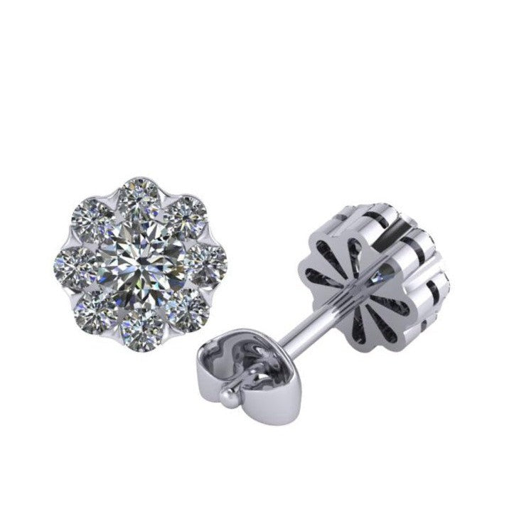 Delicate Studded Earrings-Sivana Diamonds