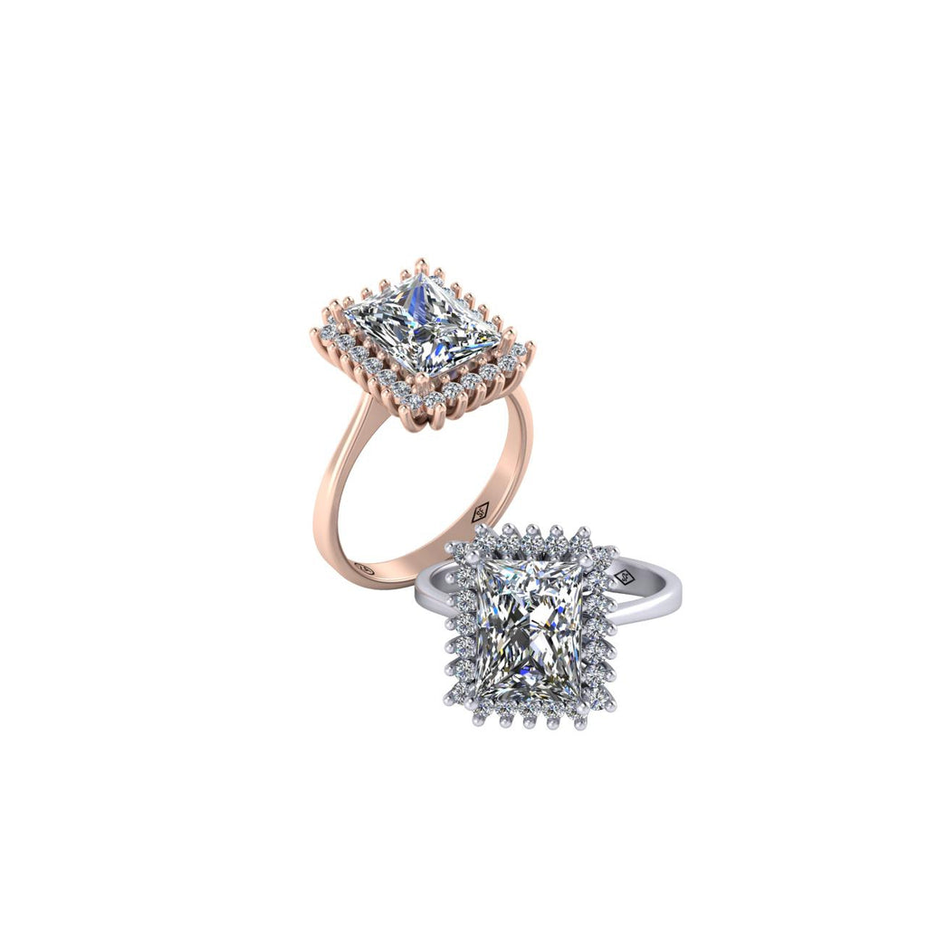 Emerald Cut Diamond Engagement Ring (HEJ) (SF 15761)-Sivana Diamonds