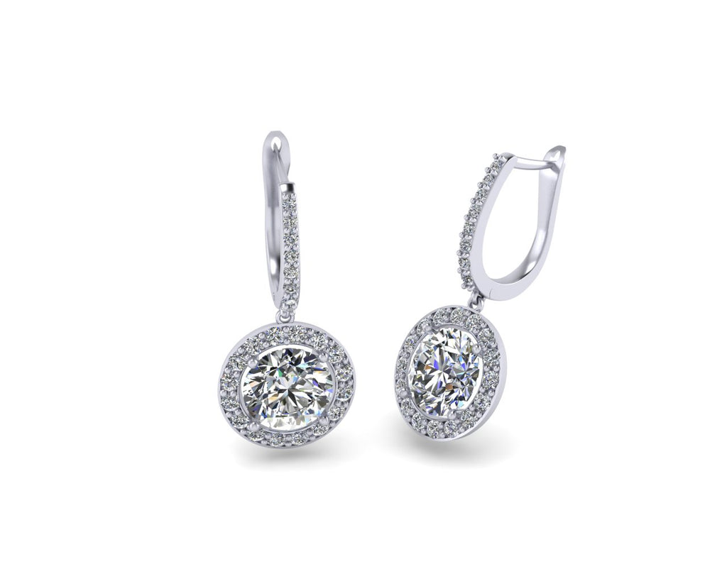 ELEGANT DIAMOND DROP EARRINGS HUGGIES-Sivana Diamonds