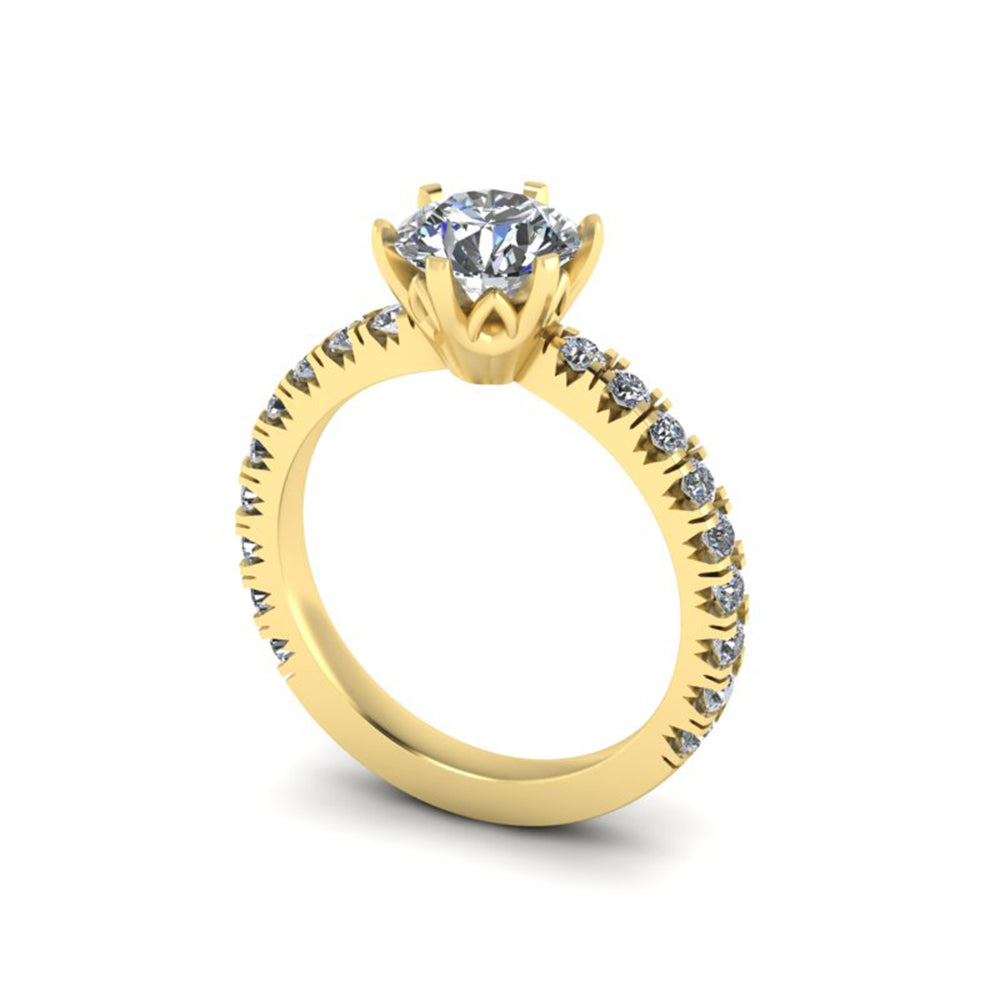18ct YELLOW GOLD DIAMOND ENGAGEMENT RING (SF16347)-Sivana Diamonds