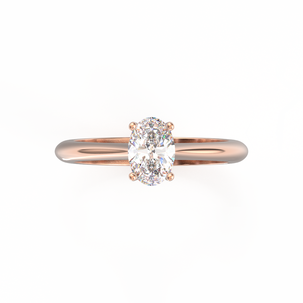 Classic Oval 4-Claw Solitaire Engagement Ring [SF16519] --ser