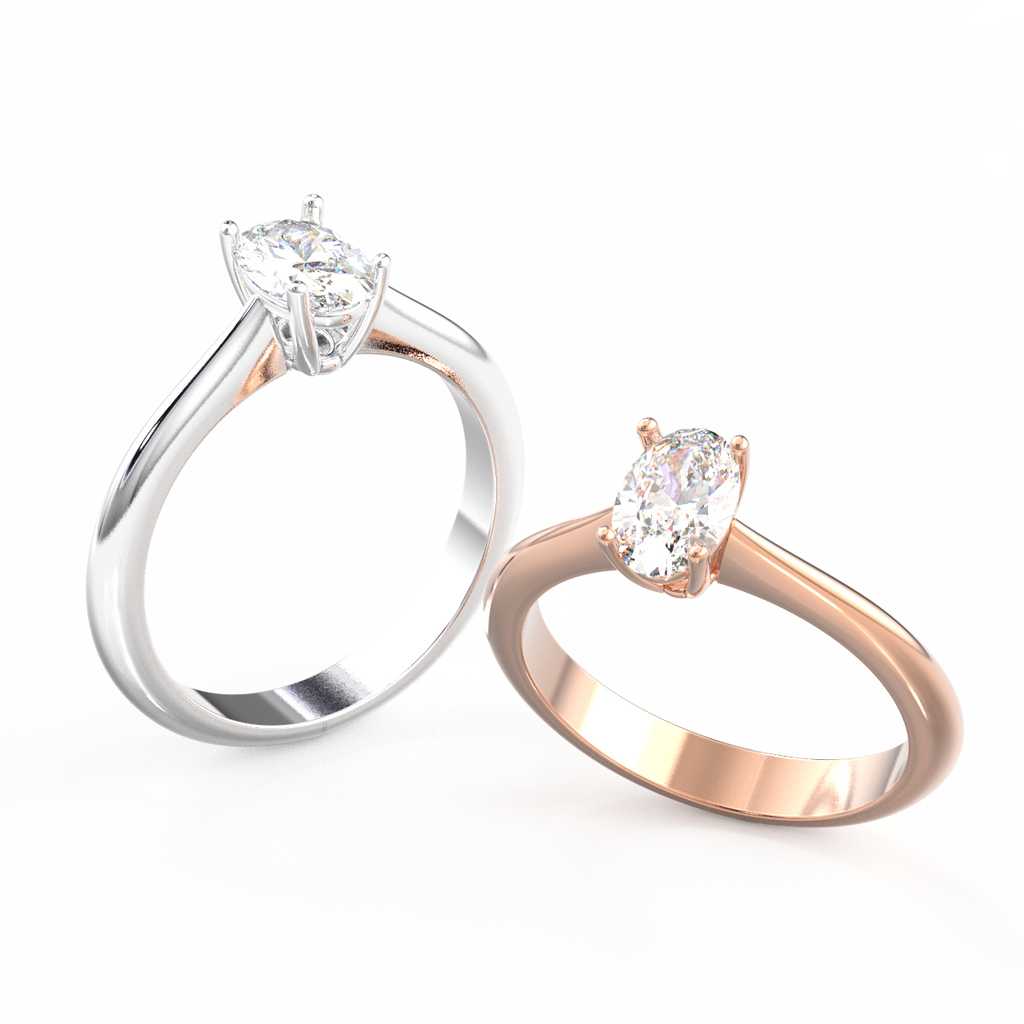 Classic Oval 4-Claw Solitaire Engagement Ring [SF16519]