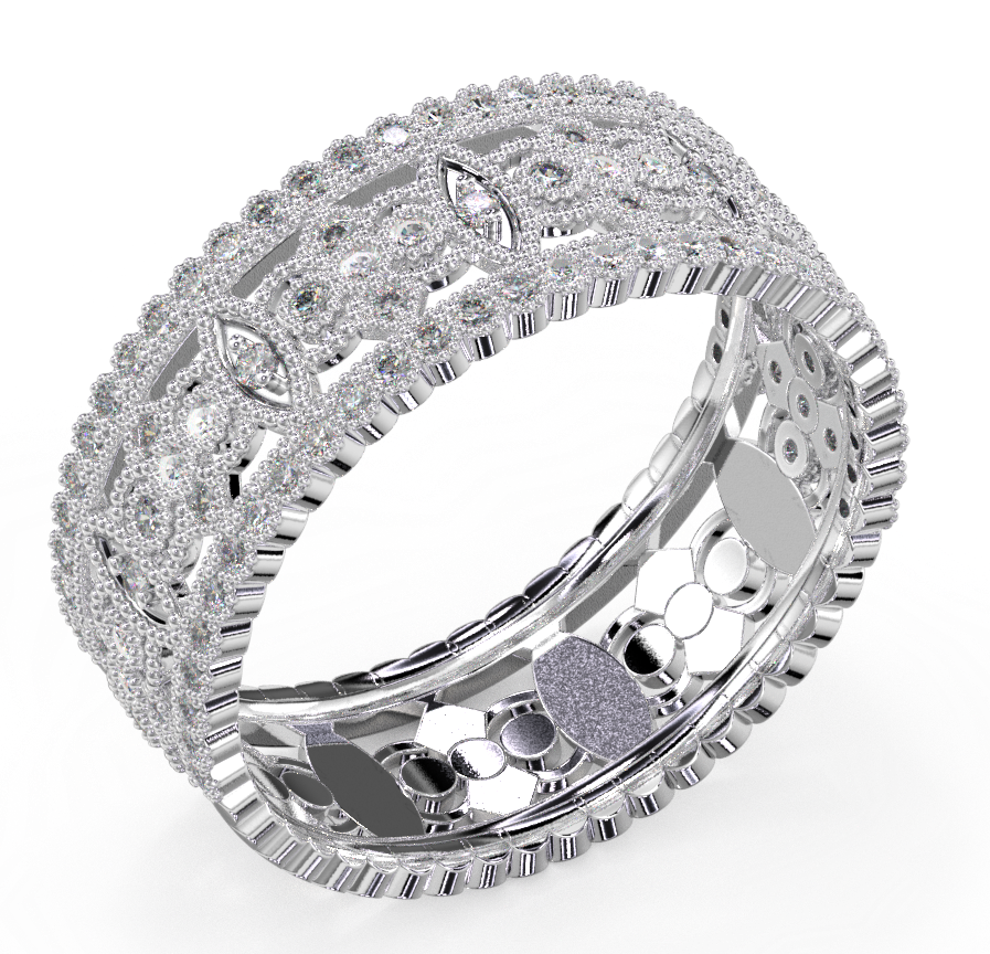 Diamond Filigree Dress Ring  --dr