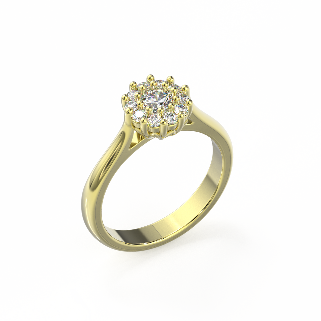 Protea Cluster Solitaire Dress Ring [SF16904]
