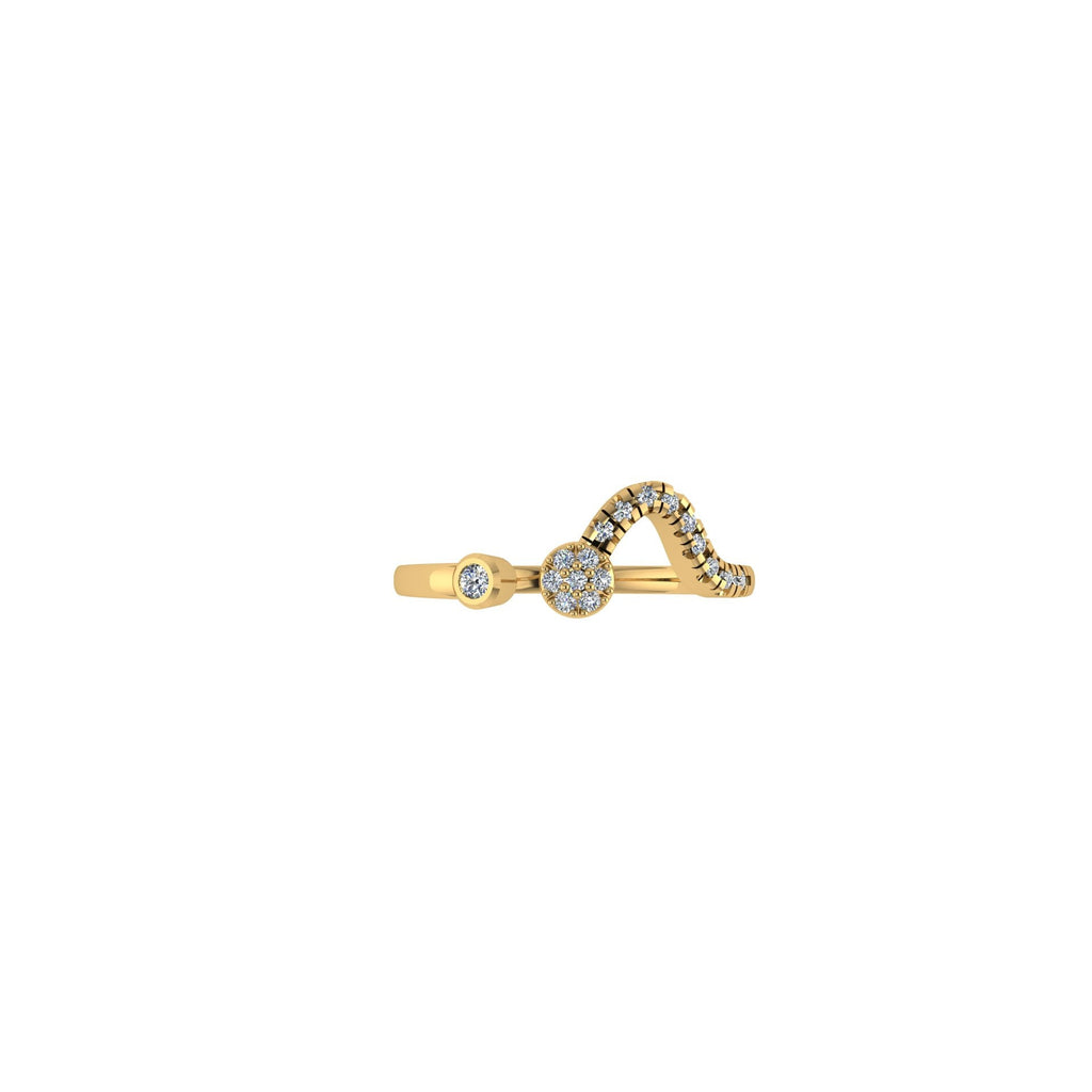 LEO STAR SIGN RING (SF 16970)-Sivana Diamonds